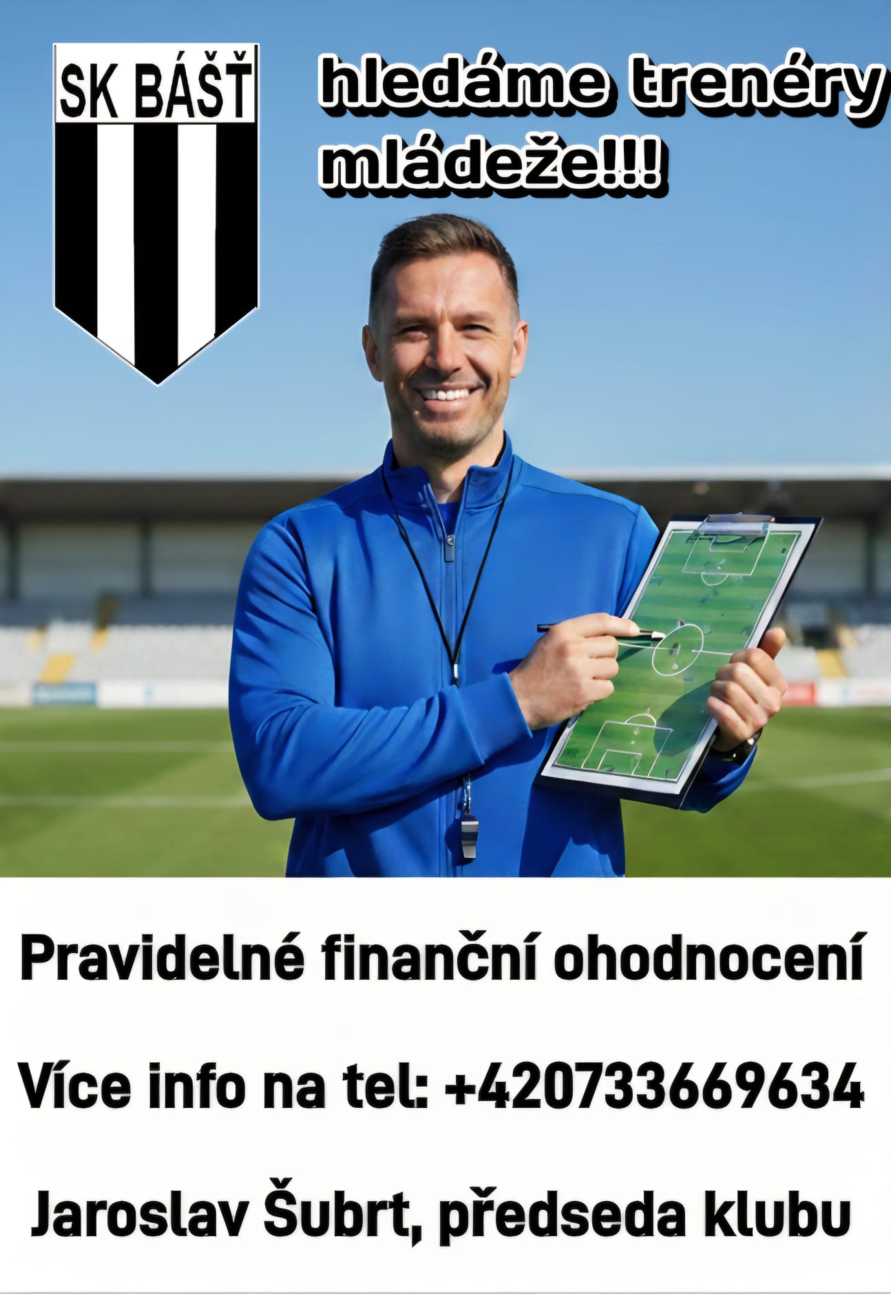 Staň se součástí týmu SK Bašť! Hledáme trenéry mládeže